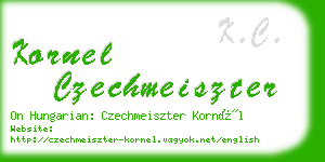 kornel czechmeiszter business card